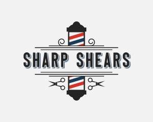 Hairdresser Barber Shears logo design