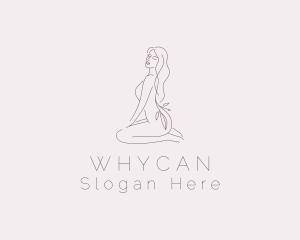 Leaf Nude Woman Body Logo