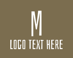 White And Brown - Brown Letter M logo design
