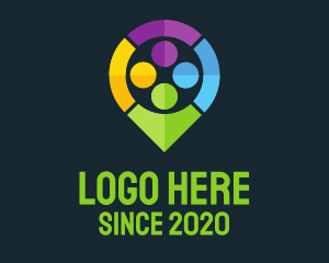Person - Gaming Location Pin logo design