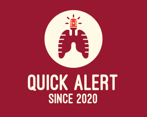 Alert - Respiratory Lungs Emergency Siren logo design