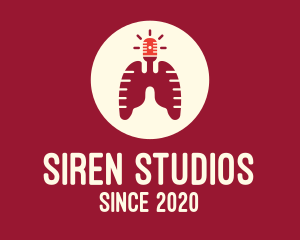 Siren - Respiratory Lungs Emergency Siren logo design