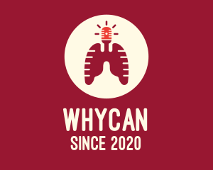 Body Organ - Respiratory Lungs Emergency Siren logo design