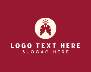 Body Organ - Respiratory Lungs Emergency Siren logo design