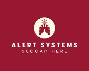 Respiratory Lungs Emergency Siren logo design