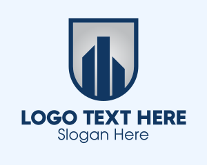 Shield - Blue Shield Building logo design