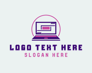 Technology - Cyber Laptop Technology logo design