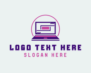 Technology - Cyber Laptop Technology logo design