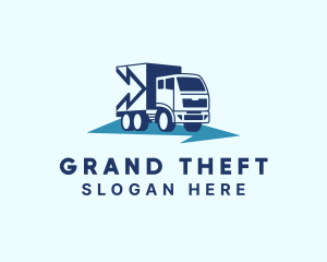 Blue Arrow Delivery Truck Logo