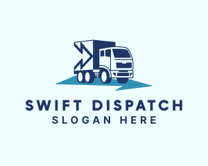 Dispatcher - Blue Arrow Delivery Truck logo design