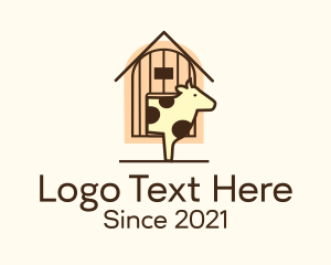 Butcher Shop - Cow Farm Barn House logo design