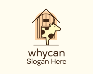 Cow Farm Barn House Logo