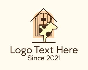 Farmhouse - Cow Farm Barn House logo design