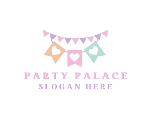 Party Banner Ribbon logo design