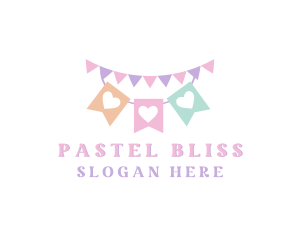 Party Banner Ribbon logo design