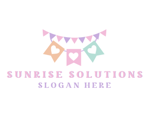 Party Banner Ribbon logo design