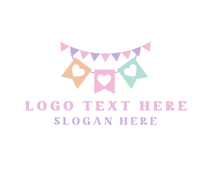 Day Care - Party Banner Ribbon logo design