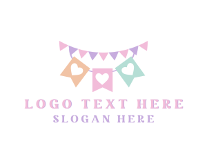 Party Banner Ribbon Logo