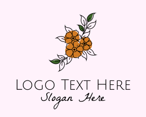 Floristry - Flower Boutique Line Art logo design