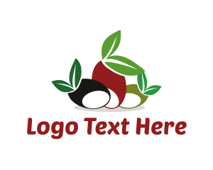 Olive Fruit Leaves Logo
