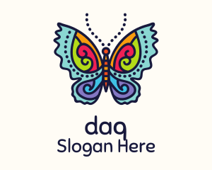 Colorful Butterfly Craft Logo