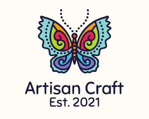 Colorful Butterfly Craft logo design