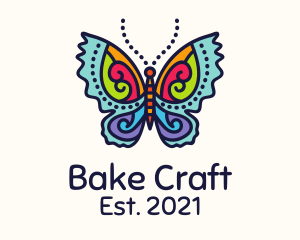 Colorful Butterfly Craft logo design