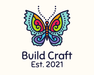 Colorful Butterfly Craft logo design