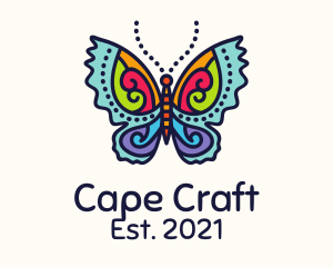 Colorful Butterfly Craft logo design