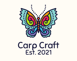 Colorful Butterfly Craft logo design