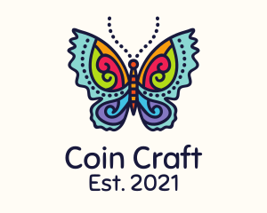 Colorful Butterfly Craft logo design