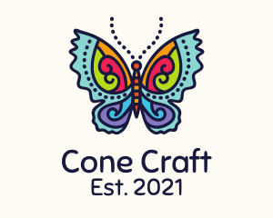 Colorful Butterfly Craft logo design