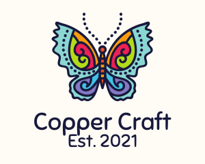 Colorful Butterfly Craft logo design