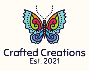 Colorful Butterfly Craft logo design