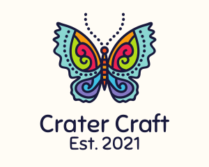 Colorful Butterfly Craft logo design