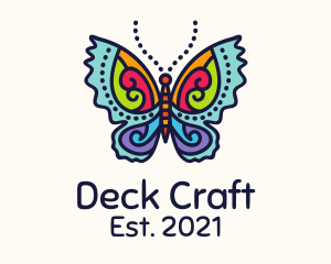 Colorful Butterfly Craft logo design