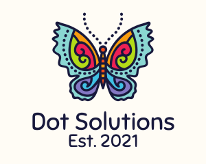 Dot - Colorful Butterfly Craft logo design