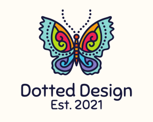 Dotted - Colorful Butterfly Craft logo design