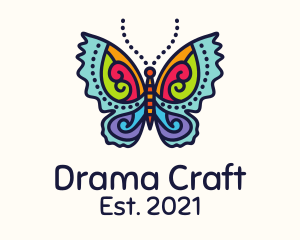 Colorful Butterfly Craft logo design