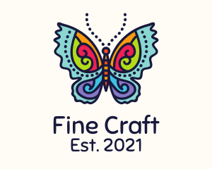 Colorful Butterfly Craft logo design