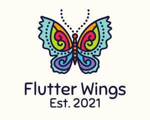 Colorful Butterfly Craft logo design