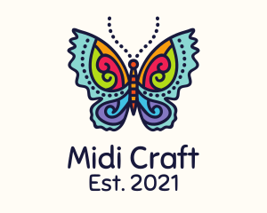 Colorful Butterfly Craft logo design