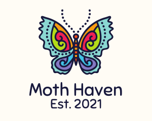 Moth - Colorful Butterfly Craft logo design