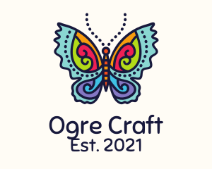 Colorful Butterfly Craft logo design