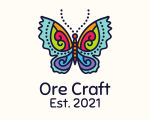 Colorful Butterfly Craft logo design