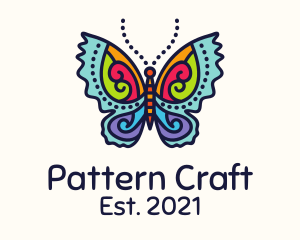 Colorful Butterfly Craft logo design