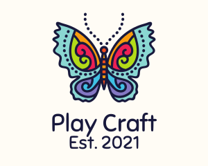 Colorful Butterfly Craft logo design