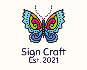 Colorful Butterfly Craft logo design