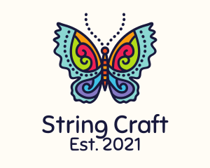 Colorful Butterfly Craft logo design