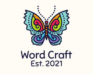 Colorful Butterfly Craft logo design